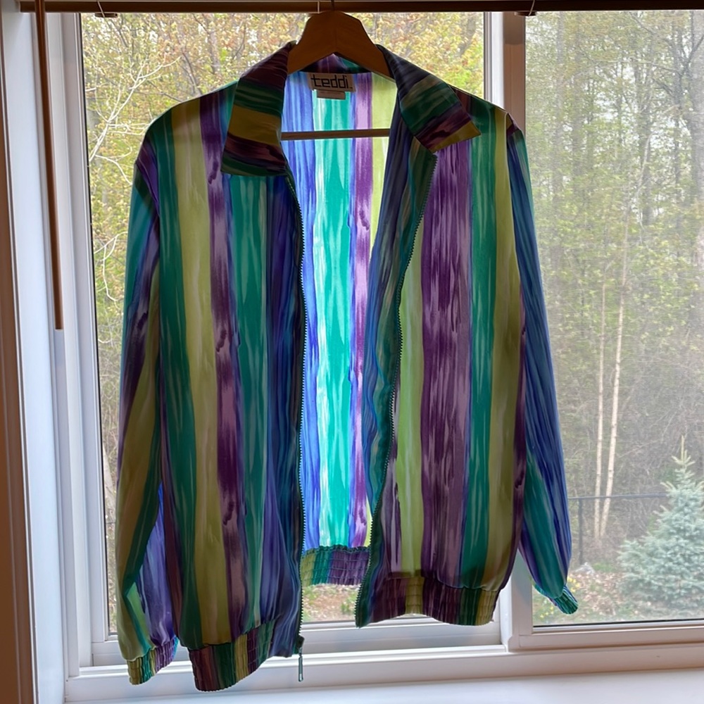Vintage teddi Patterned Windbreaker